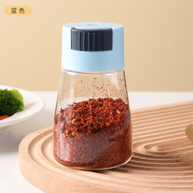 Kitchen Push-Type Salt Jar Control Salt Bottle Jar Salt Spraying Artifact Measuring Salt Seasoning Box Kitchen Spice Bottle