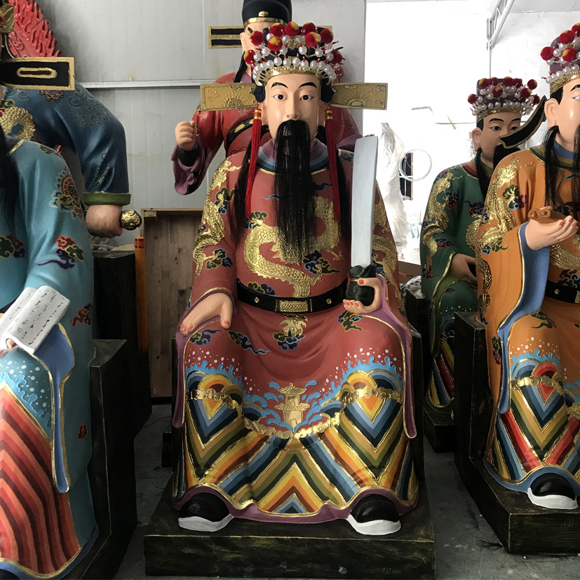 雕塑白鹤仙师 树脂法清先师神仙像道教神像定制加工