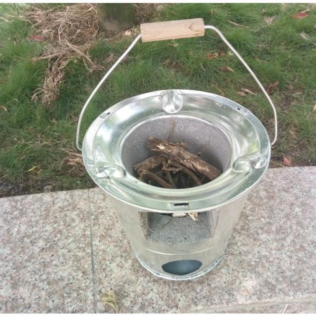 农村小柴火炉木炭炉手提取暖炉户外野餐烧烤炉烧柴炉具小家庭