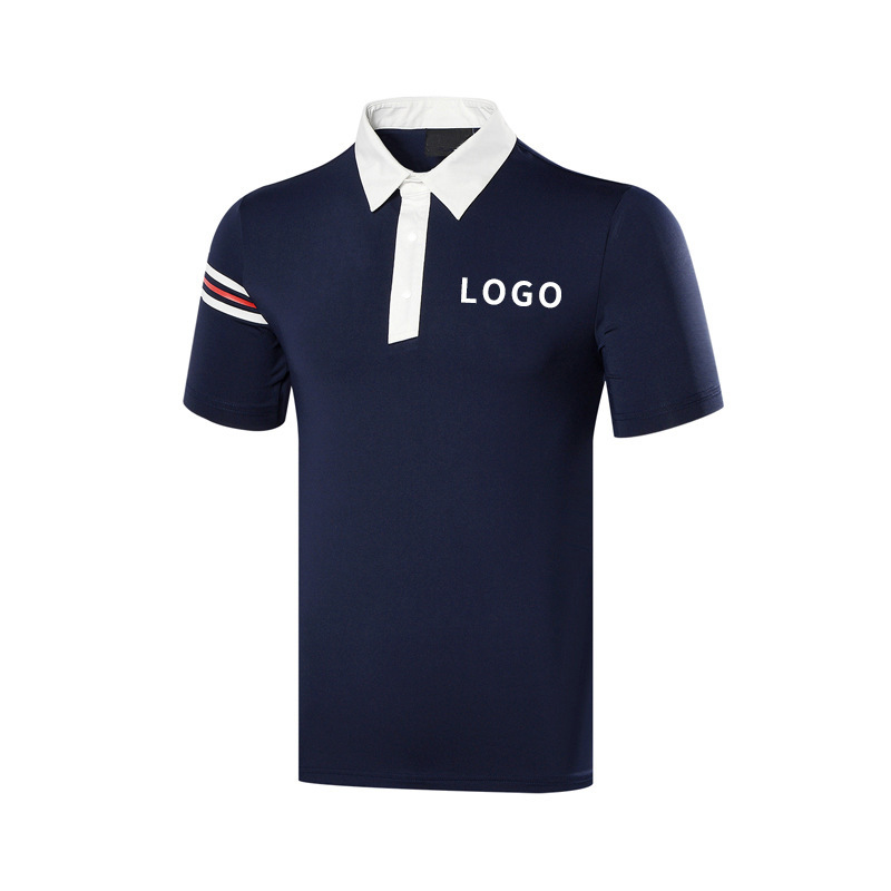 【高尔夫服装定制】oem夏季衣服印logo 男士运动休闲短袖polo衫