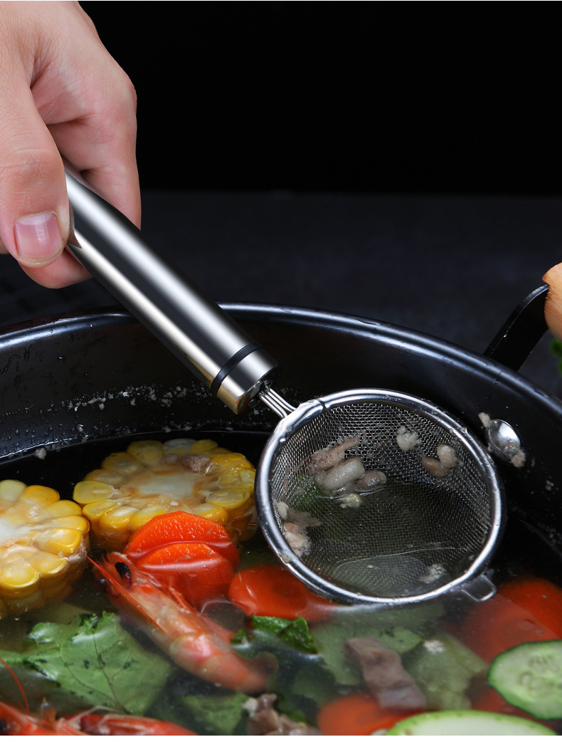 不锈钢漏勺过滤勺豆浆过滤网漏油家用小大号捞面勺子漏网滤勺捞勺