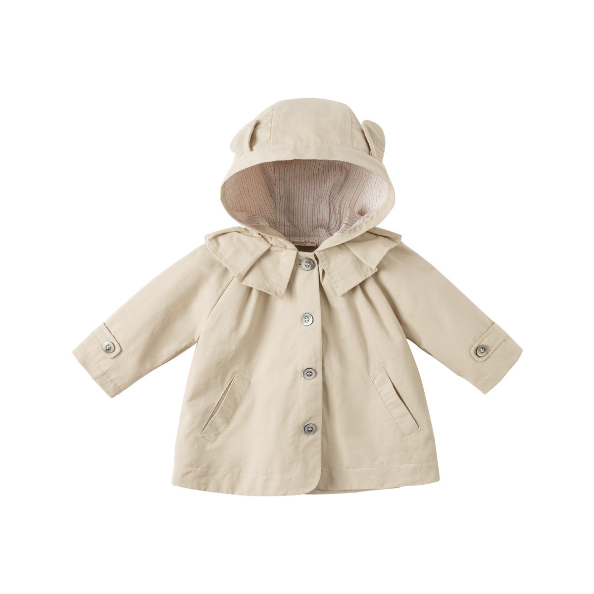 23年春秋季婴幼儿薄款连帽外套 男女宝宝开衫韩版风衣 婴幼童衣服