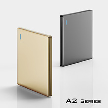 A2 86型超薄PC大面板英式二开单控墙壁开关插座白灰金色
