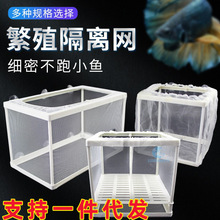 水族箱隔离盒鱼缸隔离网孵化繁殖盒幼鱼饲养密网粗网热带鱼保护网