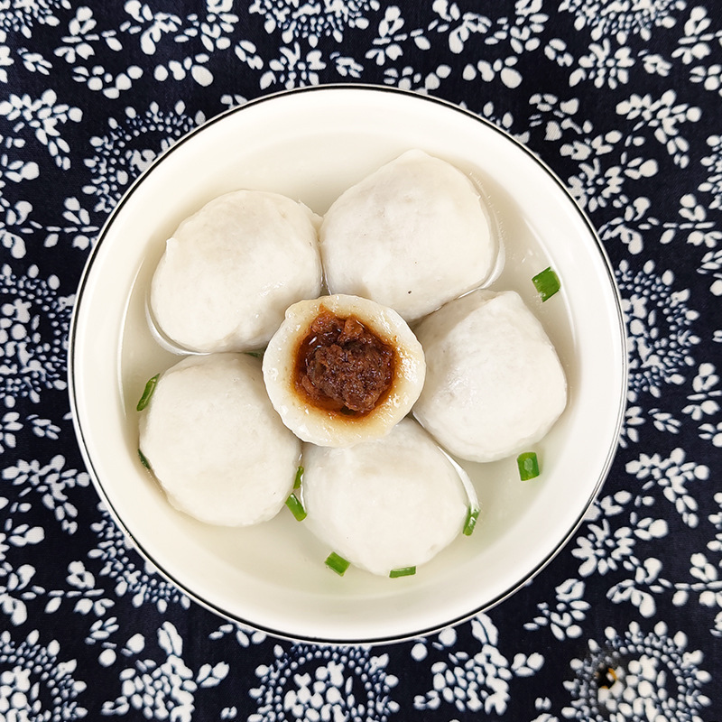 福州包心鱼丸手工带馅大鱼丸馥华丸子冷冻福建水产火锅半成品食材