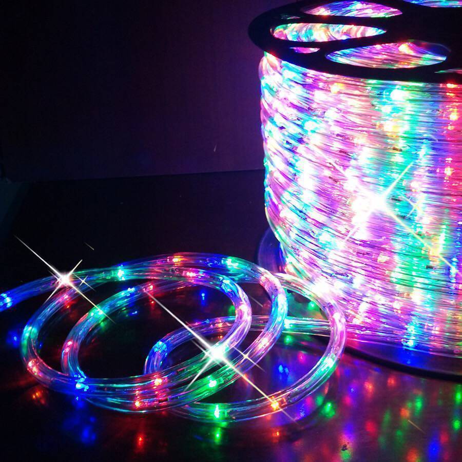 柔性灯带led圆二线七彩灯条彩虹管霓虹灯装饰管子灯