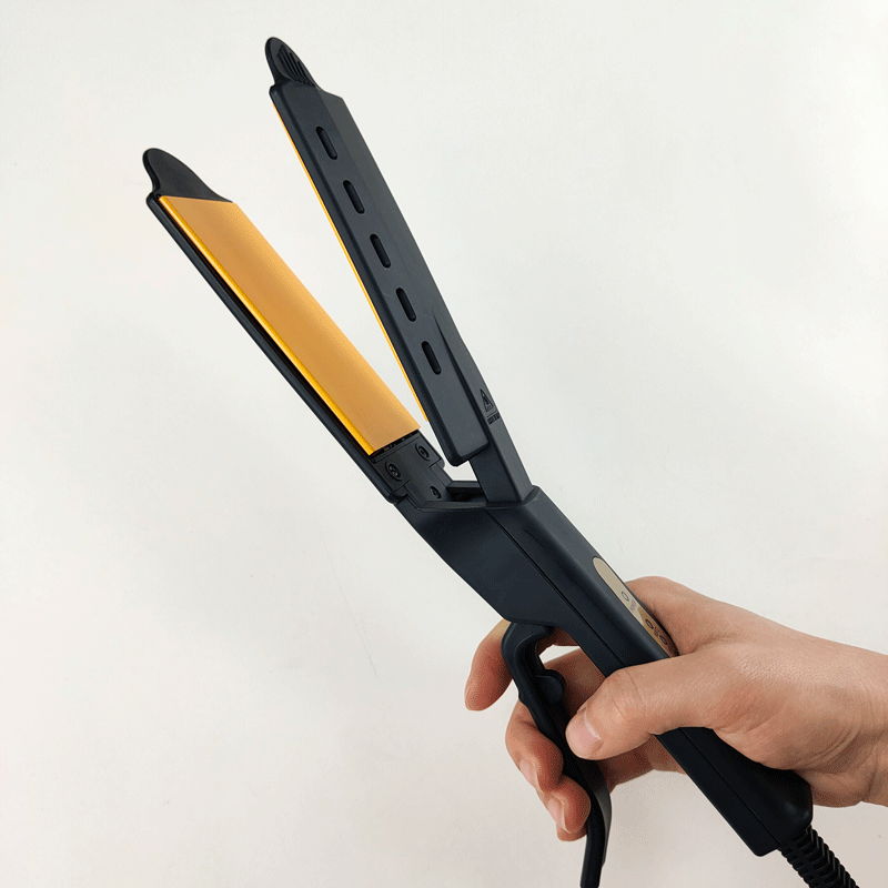 跨境热销四档调温直发夹板专业发廊美发5孔直板夹不伤发直发器