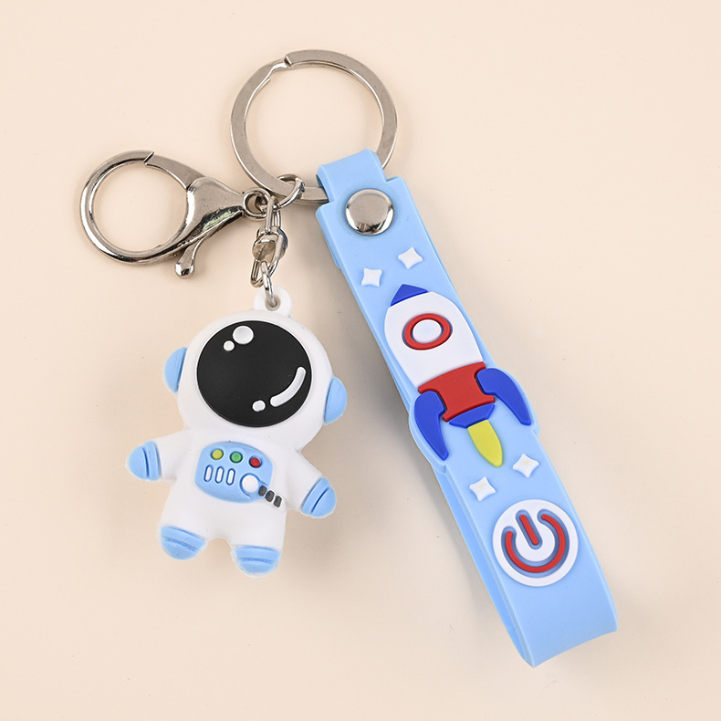 Spot Cartoon Astronaut Keychain Ornaments Cute Schoolbag Anti-Lost Spaceman Doll Pendant Handbag Accessories