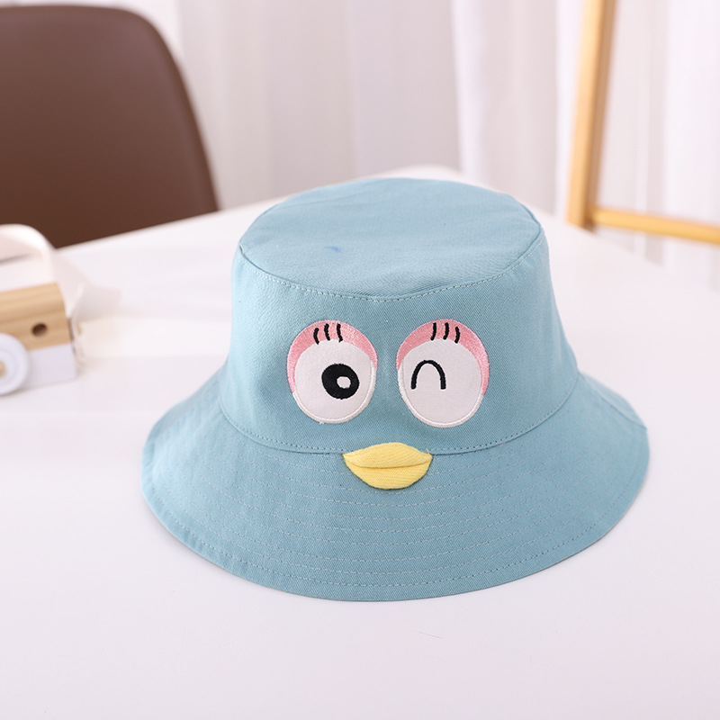 Children's Hat Spring Thin Big Brim Bucket Hat Baby Summer Outdoor Sun Protection Sun Hat Middle and Big Children Bucket Hat