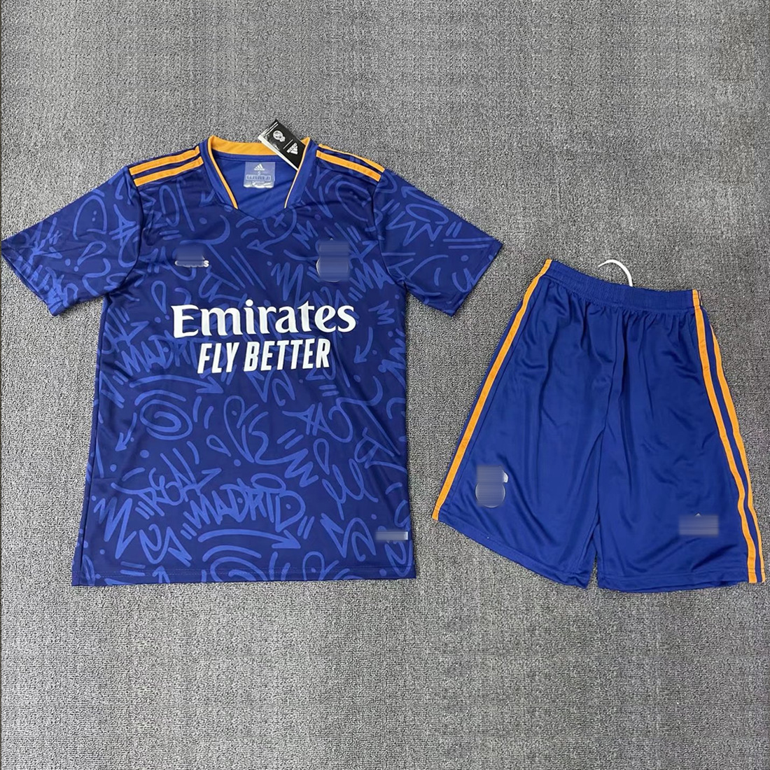 皇马客场21-22赛季球衣本泽马球迷版克罗斯短袖足球服印号成人