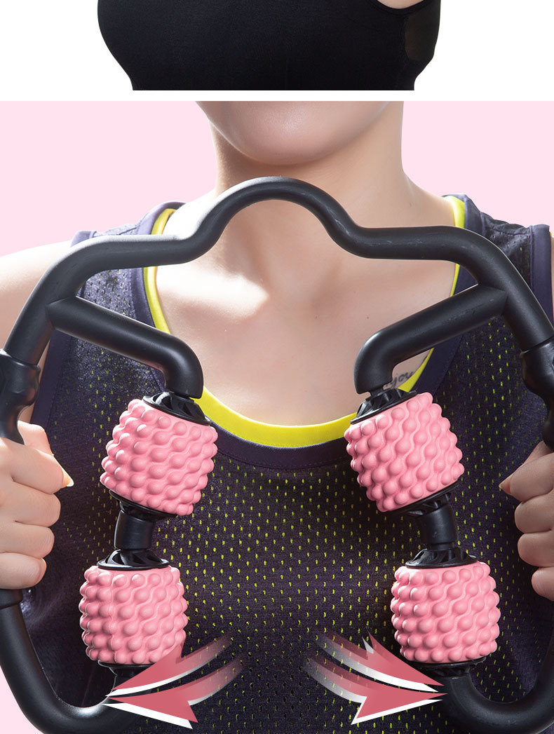 泡沫轴肌肉放松器按摩滚轮瘦小腿环形夹腿滚轴按摩棒瑜伽健身器材