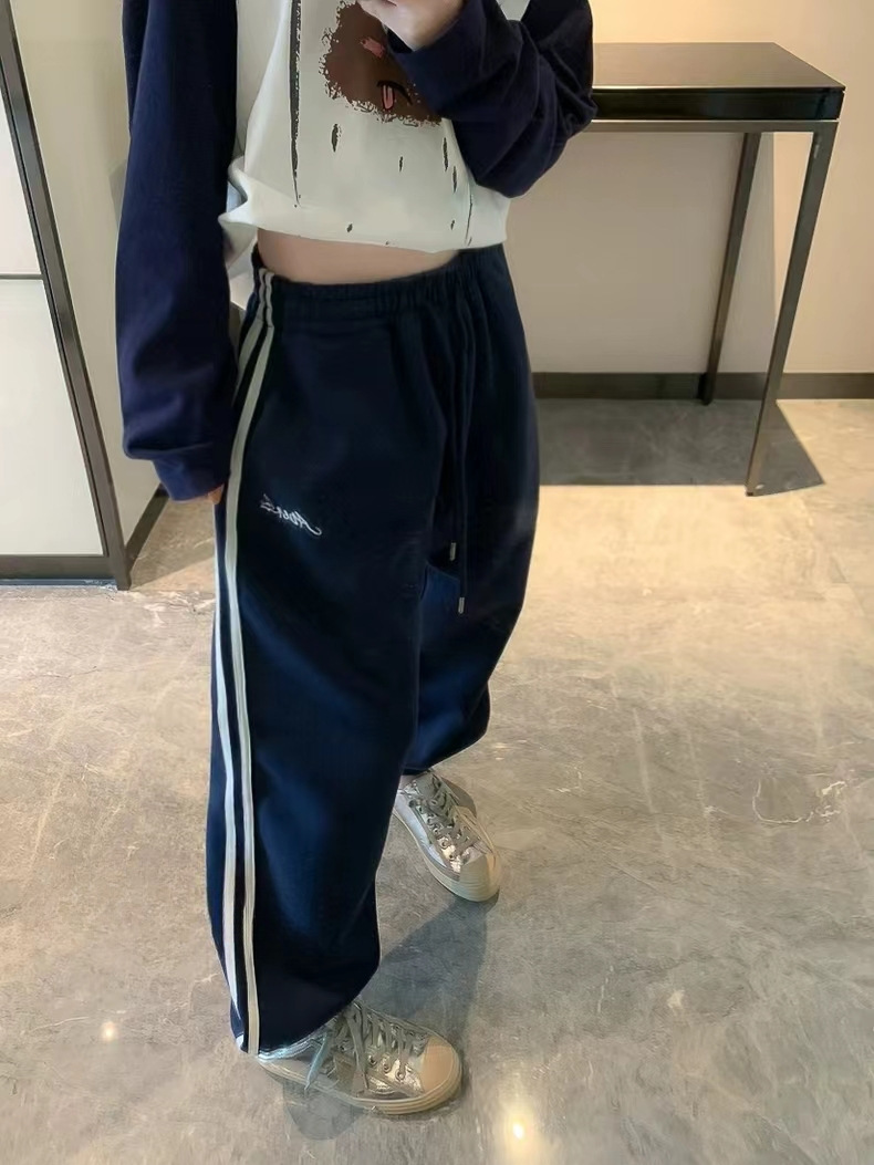 2023秋季ader裤子韩版街头潮牌宽松显瘦束脚抽绳休闲情侣装长裤女