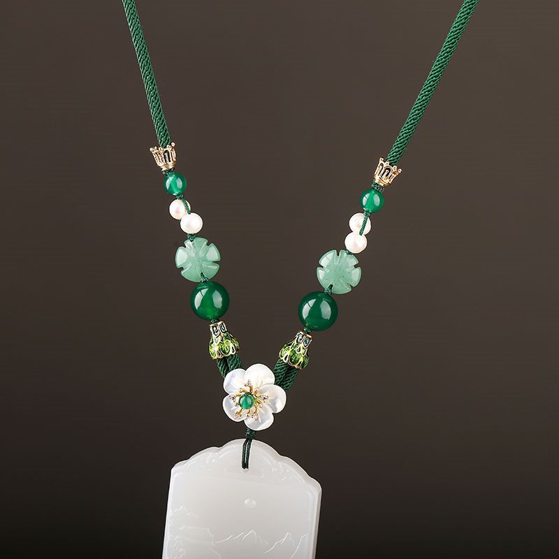 玉坠玉佛玉佩挂绳 挂玉吊坠的绳子 手工编织高端项链绳女古风挂件