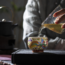 景德镇陶瓷手绘掐丝珐琅彩纯手工主人杯单杯茶杯男女品茗杯个人杯