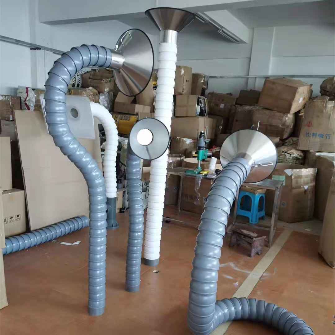 酷维厂家批发140/150/160mm万向定位竹节吸烟管 工业除尘通风管道