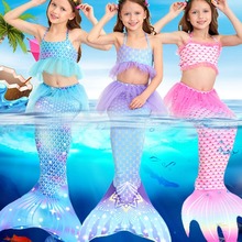 新款女童美人鱼尾巴游泳衣服装比基尼美人鱼泳衣儿童泳衣