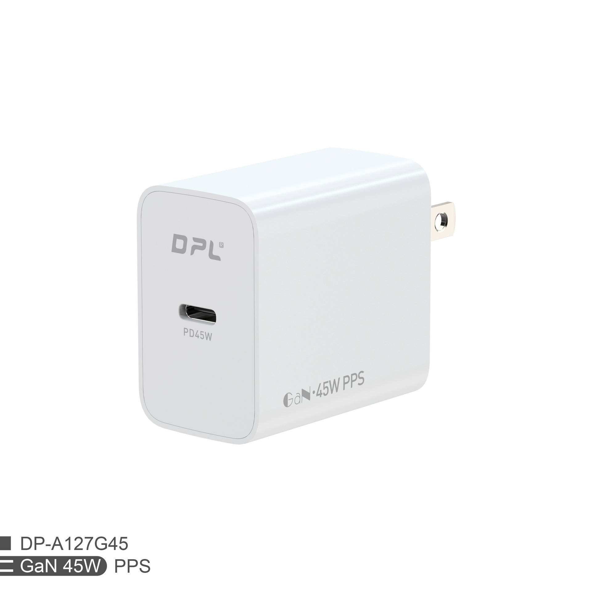 跨境电商新款欧规美规45w氮化镓适用苹果三星超级快充手机充电器