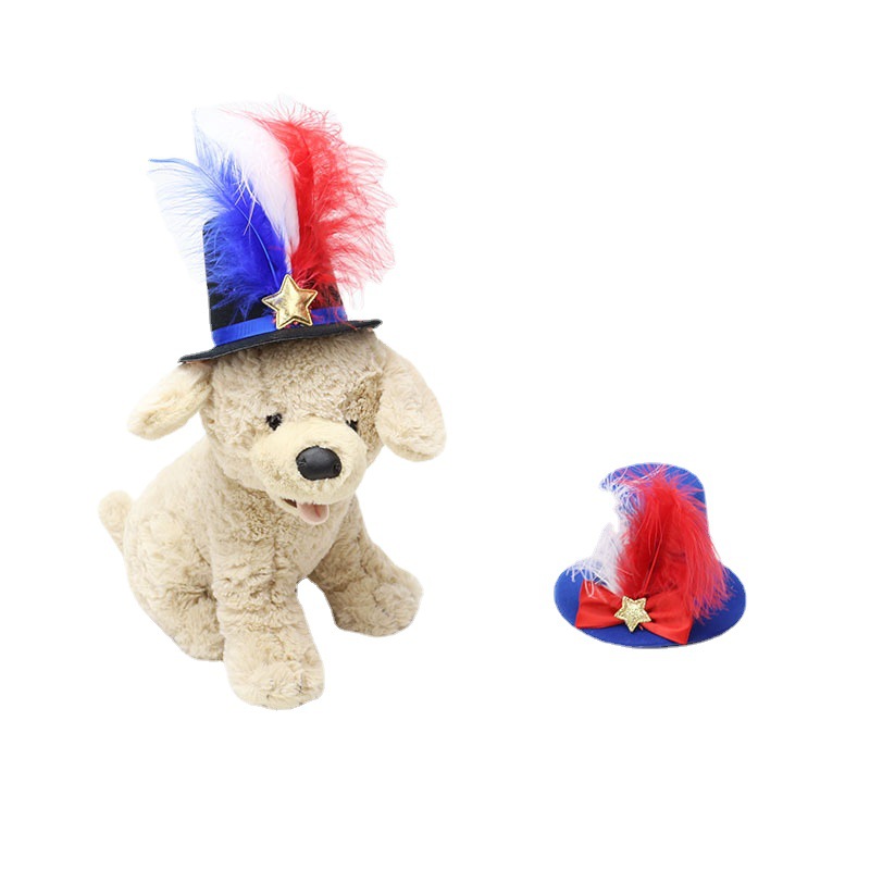 Zilin Cross-Border Amazon American Independence Day Pet Headdress National Day Party Dogs and Cats Pet Dress up Headband Top Hat