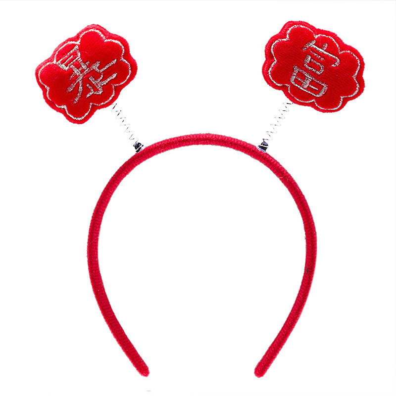 Red Dragon Year Headdress Cute Dragon Horn Headband Cartoon Chinese Zodiac Signs Festival Performance Photo Hairpin Girl Super Cute Headband