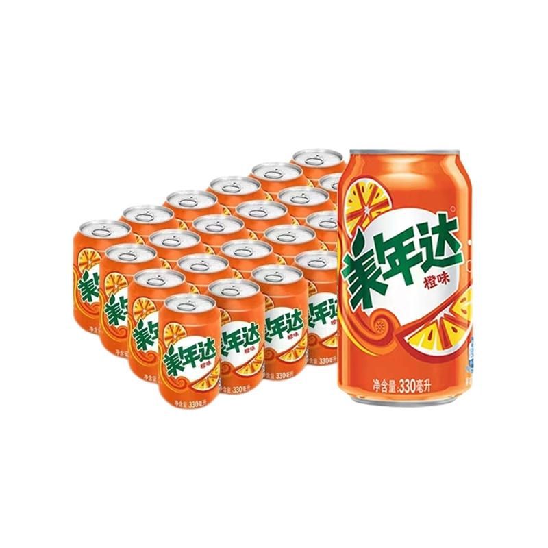 百事可乐美年达七喜330ml*12听/6听碳酸饮料汽水多口味易拉罐听装