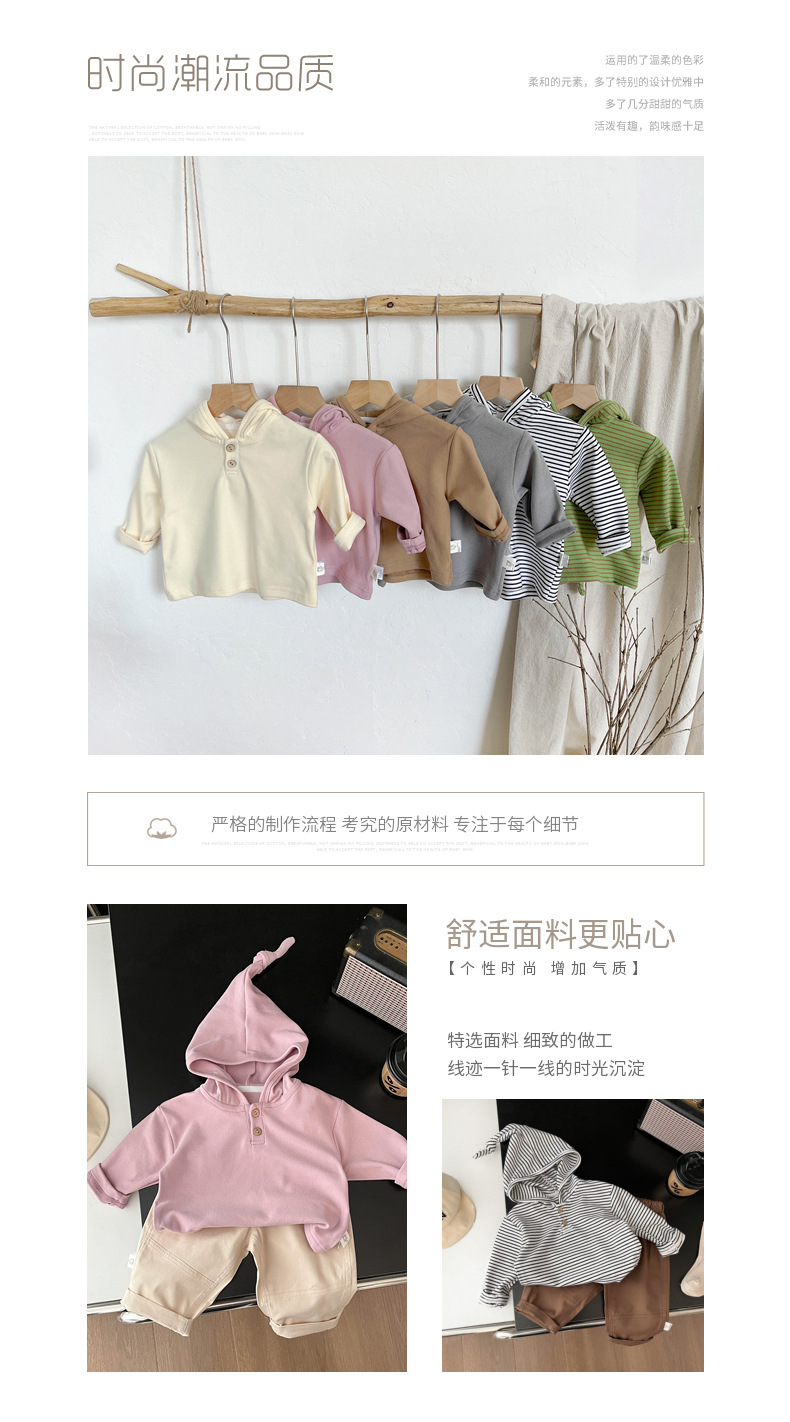 婴儿卫衣秋上衣春秋儿童男女宝宝巫师帽衫韩版洋气可爱外套详情1