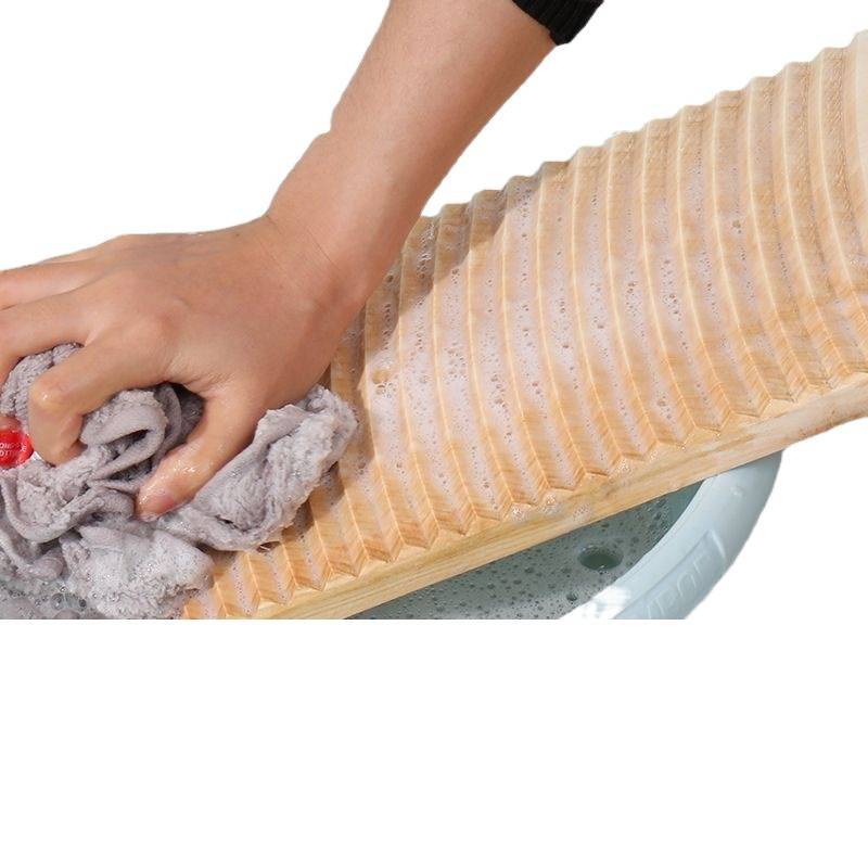 washboard solid wood washboard thickened washboard whole wood washboard household kneeling clothes board hand grip washboard