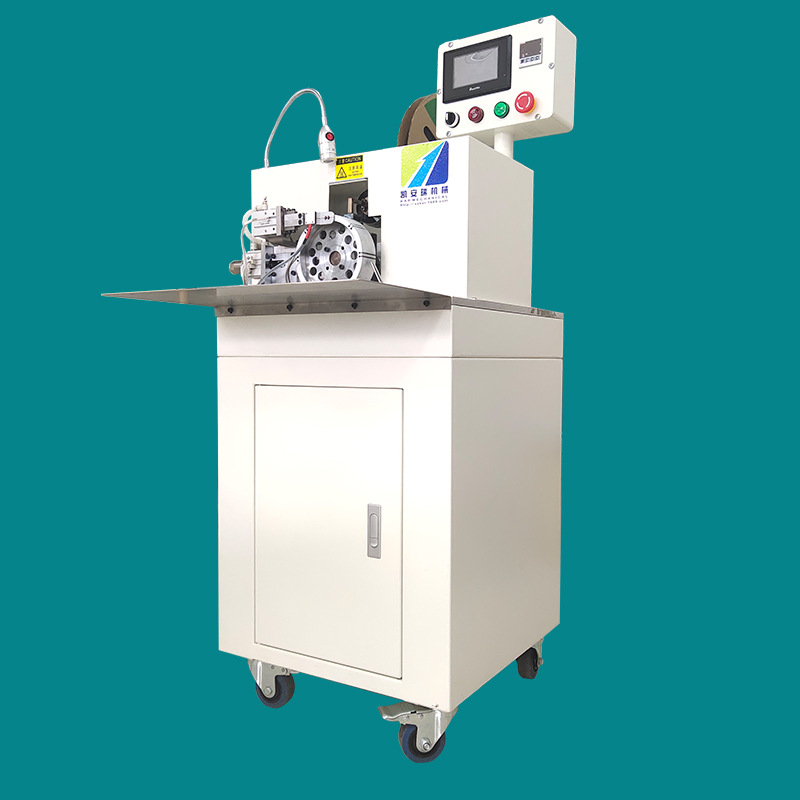 新款自动穿热缩套管机电子线材穿烘套管编织带穿套管机端子机