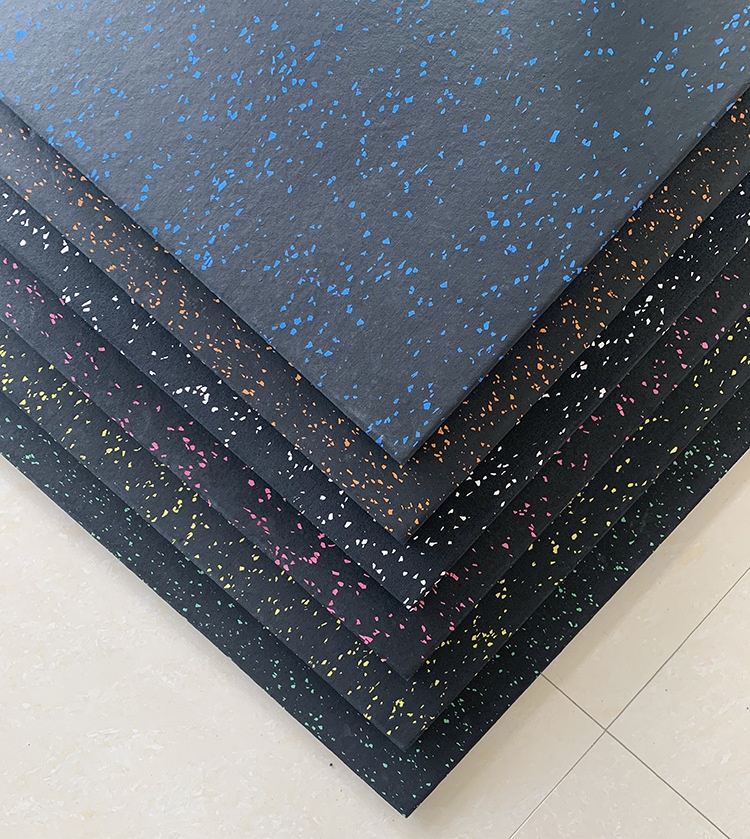 健身房橡胶地垫减震垫跑步机拼接环保力量区缓冲防震隔音地垫家用