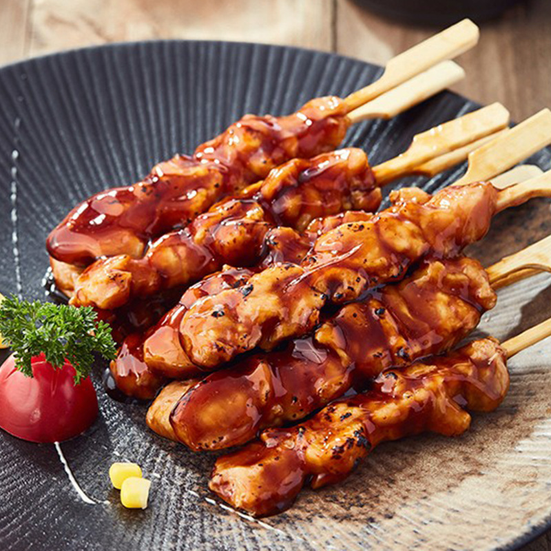 大成日式照烧咖喱鸡肉串烧烤罗森711便利店鸡腿肉油炸半成品20串