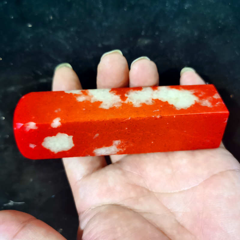 鸡血石人造昌化巴林仿鸡血印章玉玺书法篆刻姓名章料福建源头批发