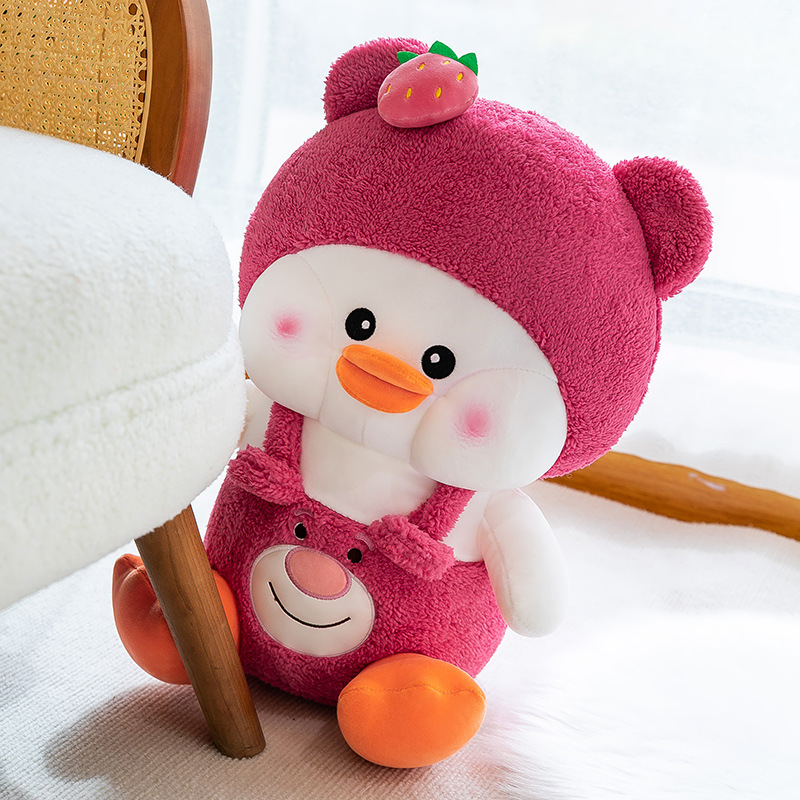 Creative Plush Duck Toy Strawberry Dududuck Doll Doll Multiple Birthday Gifts Factory Wholesale