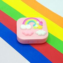 乳牙收納盒迷你彩虹云朵硅塑胶宝宝男女换牙齿保存纪念收藏礼物