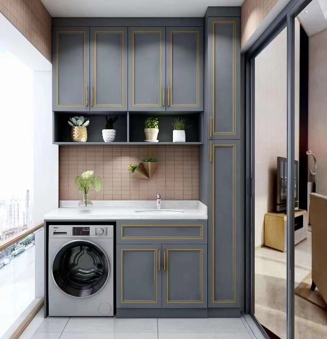 定制铝合金吊柜浴室柜厨房壁柜阳台储物收纳柜挂墙式厂家简约