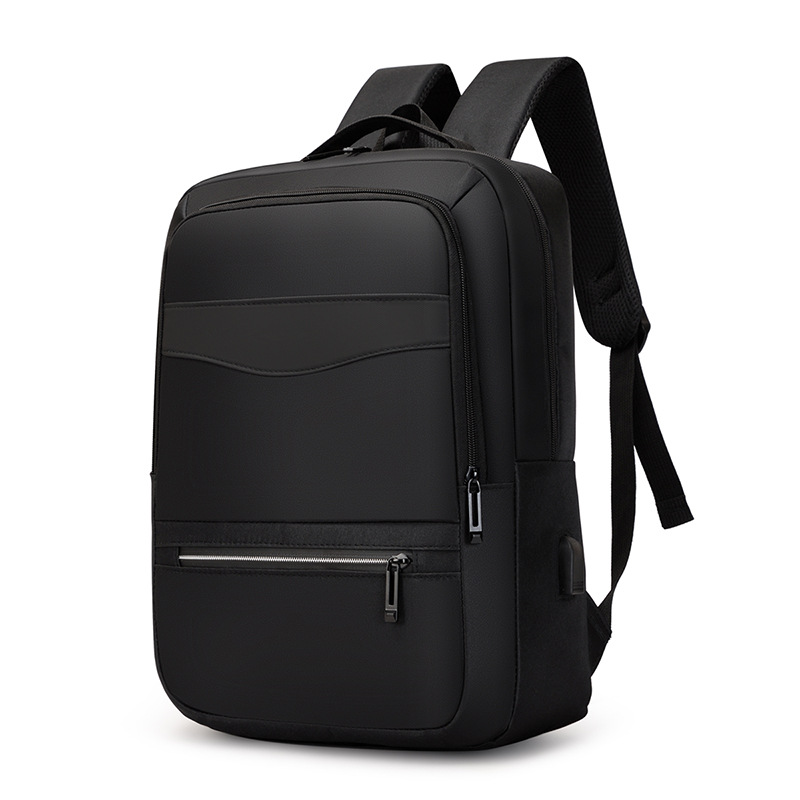 2023 New Men's Simplicity Oxford Cloth Backpack Spot USB Charging Port Computer Bag Backpack Wholesale