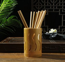 天然多功能筷子筒筷子盒田园风筷篓筷子笼家用餐厅饭店镂空筷子桶