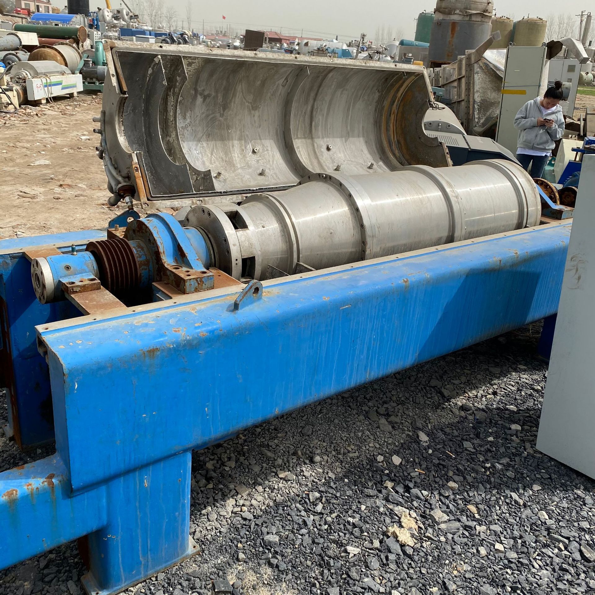 二手油水渣三相卧螺离心机 lw450型 650型三项卧式螺旋沉降离心机