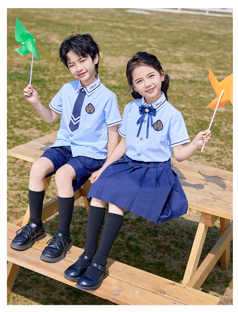 小学生校服英伦风夏季儿童班服主持六一儿童节演讲幼儿园园服演出