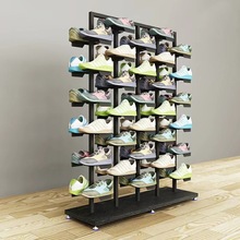 金属黑色上墙鞋托展示架调节角度金属鞋架运动休闲鞋货架鞋
