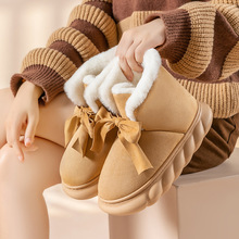 冬季棉拖鞋女包跟厚底室内保暖时尚情侣居家用秋冬外穿男士雪地靴