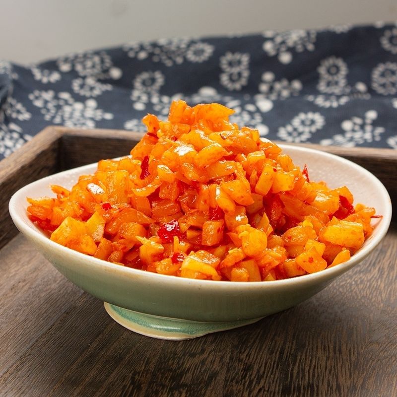 萝卜干热干面红丁萝卜丁10斤装咸菜商用配料辅料整箱批发红油短丁