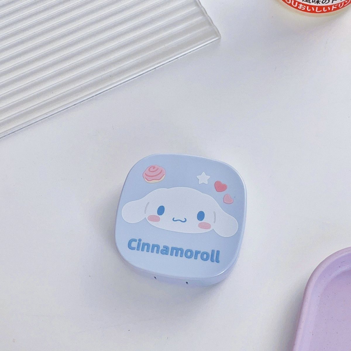 Colored Contact Lenses Case Cute Cartoon Contact Lens Case Contact Lens Case Sanrio Ins Portable Cartoon Case with Mirror