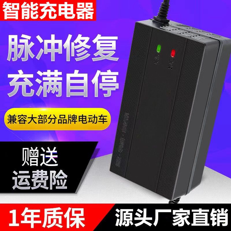 厂家直销自动断电电动车电瓶车充电器48/60v/72v两轮三轮九翔