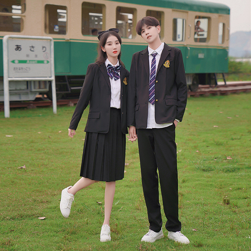 校服套装高中初中生英伦学院风校园白衬衫百褶裙合唱服dk西服班服