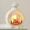 节装饰用品led蜡烛灯圆形圣诞挂灯手提跨境新款复古橱窗摆件|ru