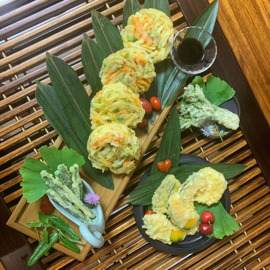 天妇罗系列 蔬菜饼 南瓜 地瓜 虾 刺嫩芽 出口日本