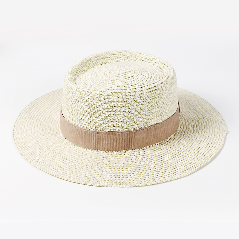 New Straw Hat Summer Outdoor Travel Sun Shade Breathable Top Hat Simple Fashion Panama Hat British Hat