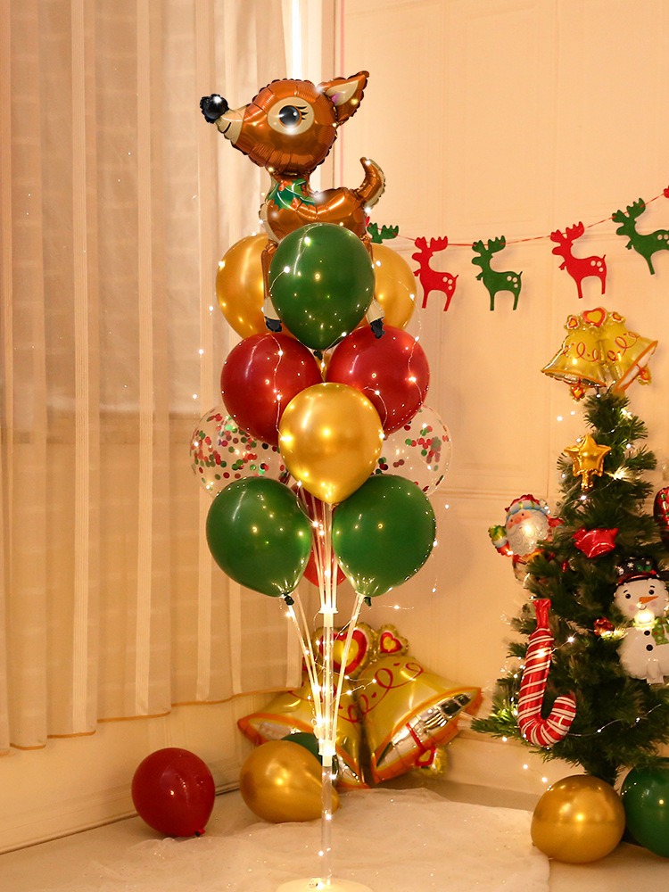 圣诞节气球装饰场景布置地飘节日氛围感装扮布景橱窗圣诞汽球树