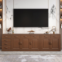 全实木电视柜现代简约小户型客厅茶几伸缩柜卧室储物地柜电视机柜