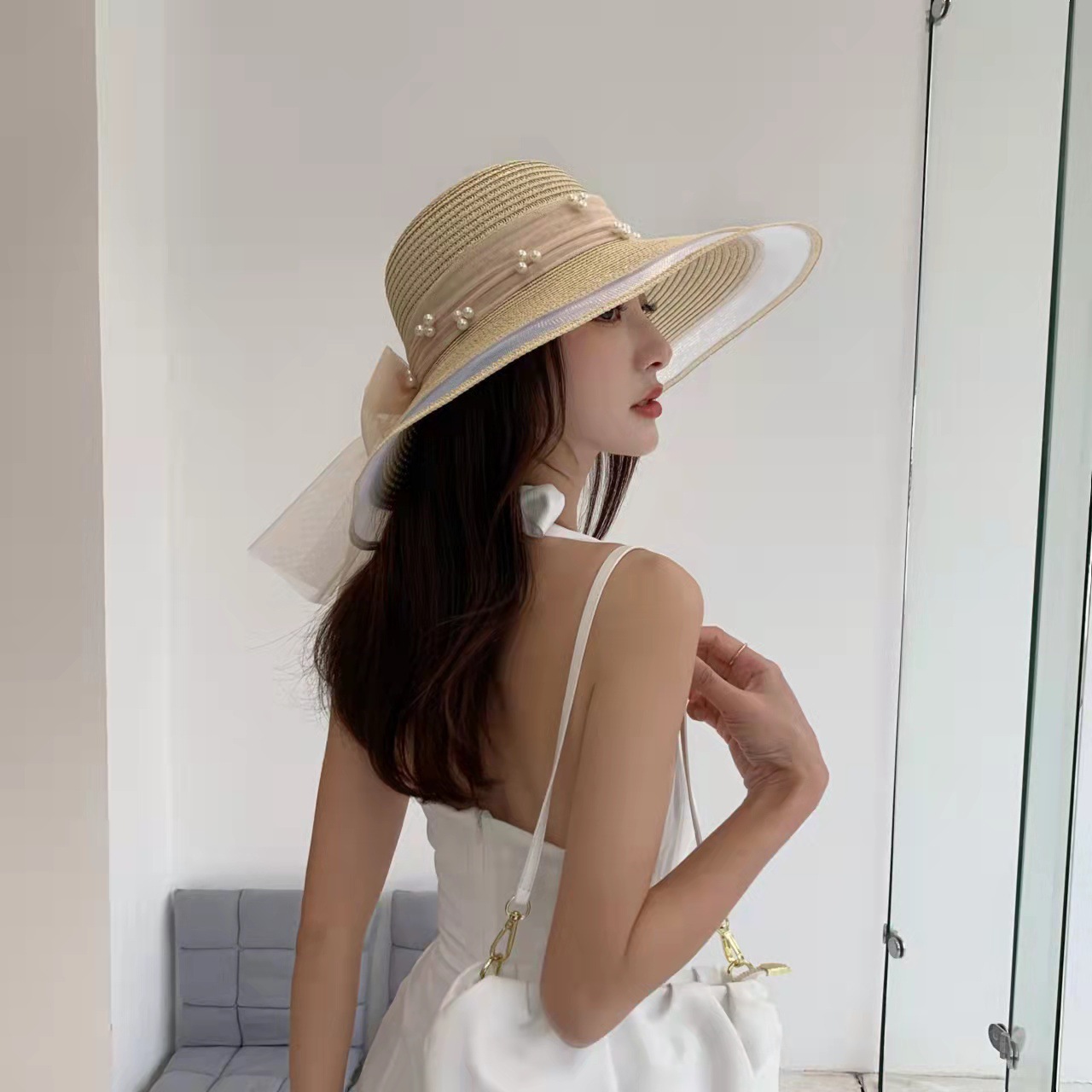 Hat Female Summer Casual Sun-Proof Straw Hat Korean Fashion All-Match Outdoor Student's Hat Sports Sun Protection Beach Hat