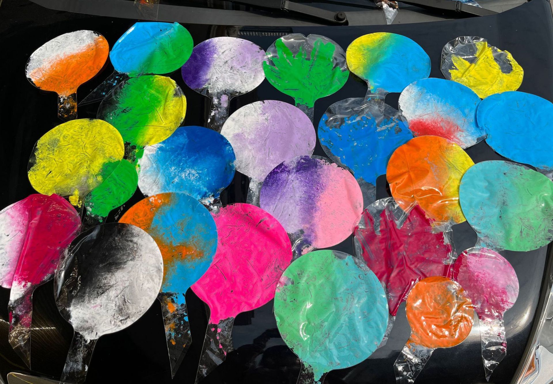 创意丙烯颜料晕染透明波波球画室网红店庆商场开业活动场景装饰